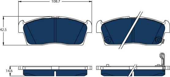 TRW GDB1940BTE - Тормозные колодки, дисковые, комплект autosila-amz.com