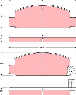 TRW GDB196 - Тормозные колодки, дисковые, комплект autosila-amz.com