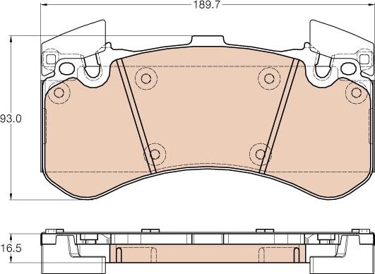 TRW GDB1976 - Тормозные колодки, дисковые, комплект autosila-amz.com