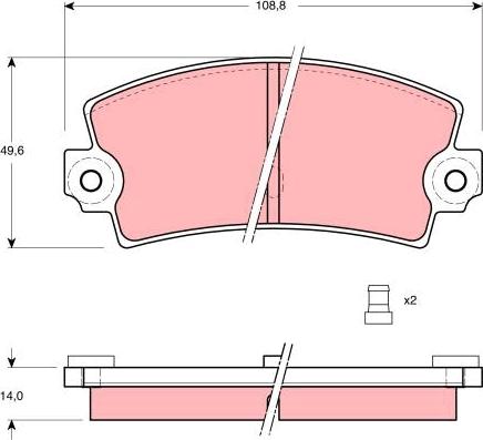 TRW GDB149 - Тормозные колодки, дисковые, комплект autosila-amz.com