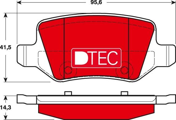 TRW GDB1481DTE - Тормозные колодки, дисковые, комплект autosila-amz.com