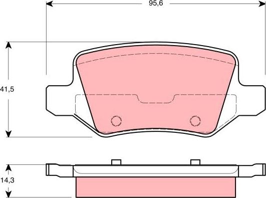 TRW GDB1433 - Тормозные колодки, дисковые, комплект autosila-amz.com