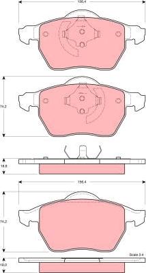 TRW GDB1429 - Тормозные колодки, дисковые, комплект autosila-amz.com