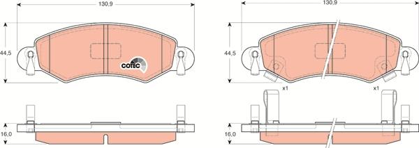 TRW GDB1420 - Тормозные колодки, дисковые, комплект autosila-amz.com