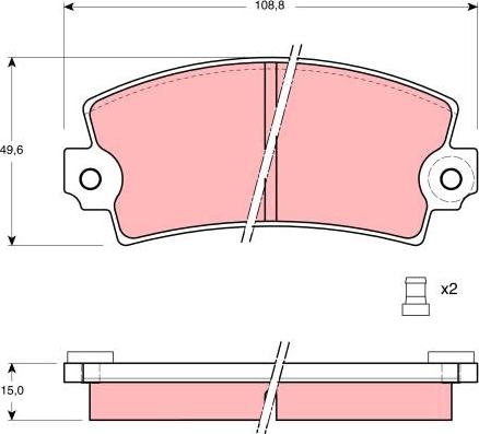 TRW GDB147 - Тормозные колодки, дисковые, комплект autosila-amz.com