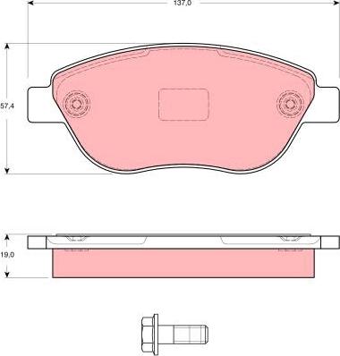 TRW GDB1591 - Тормозные колодки, дисковые, комплект autosila-amz.com