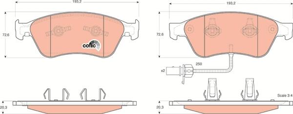 TRW GDB1553 - Тормозные колодки, дисковые, комплект autosila-amz.com