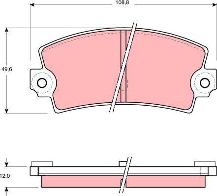 TRW GDB155 - Тормозные колодки, дисковые, комплект autosila-amz.com