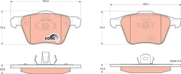 TRW GDB1565 - Тормозные колодки, дисковые, комплект autosila-amz.com