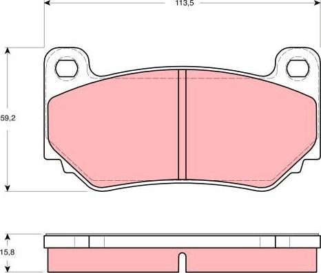 TRW GDB1568 - Тормозные колодки, дисковые, комплект autosila-amz.com