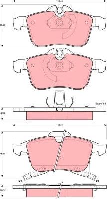 TRW GDB1562 - Тормозные колодки, дисковые, комплект autosila-amz.com