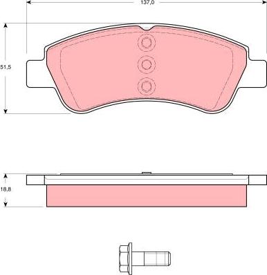 TRW GDB1582 - Тормозные колодки, дисковые, комплект autosila-amz.com