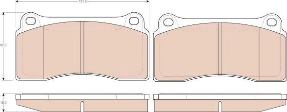 TRW GDB1536 - Тормозные колодки, дисковые, комплект autosila-amz.com