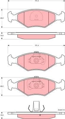 TRW GDB1533 - Тормозные колодки, дисковые, комплект autosila-amz.com