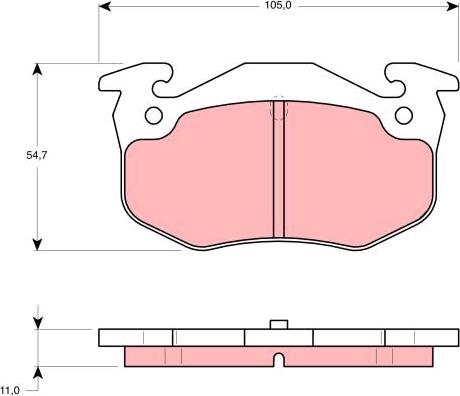 TRW GDB1522 - Тормозные колодки, дисковые, комплект autosila-amz.com