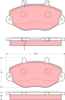 TRW GDB1573 - Тормозные колодки, дисковые, комплект autosila-amz.com