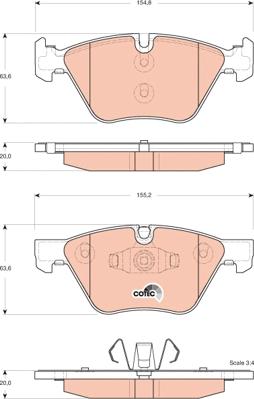 TRW GDB1662 - Тормозные колодки, дисковые, комплект autosila-amz.com