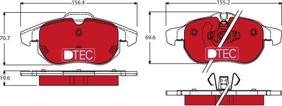 TRW GDB1613DTE - Тормозные колодки, дисковые, комплект autosila-amz.com