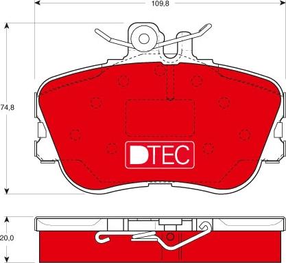 TRW GDB1094DTE - Тормозные колодки, дисковые, комплект autosila-amz.com