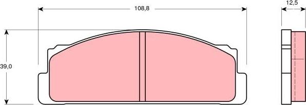 TRW GDB105 - Тормозные колодки, дисковые, комплект autosila-amz.com