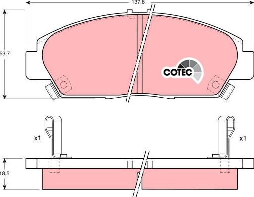 TRW GDB1061AT - Тормозные колодки, дисковые, комплект autosila-amz.com