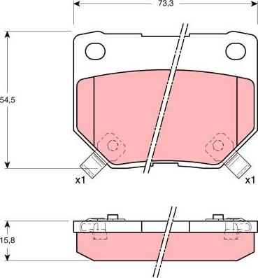 TRW GDB1007 - Тормозные колодки, дисковые, комплект autosila-amz.com