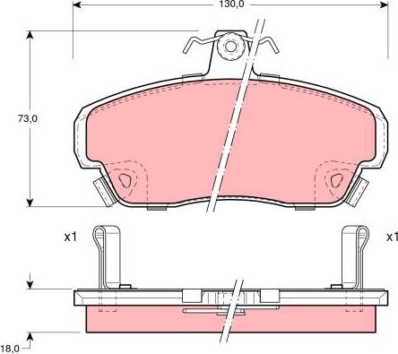 TRW GDB1083 - Тормозные колодки, дисковые, комплект autosila-amz.com