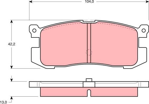 TRW GDB1025 - Тормозные колодки, дисковые, комплект autosila-amz.com