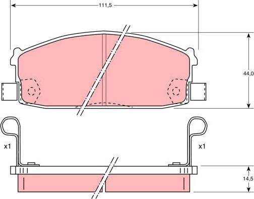 TRW GDB1020 - Тормозные колодки, дисковые, комплект autosila-amz.com