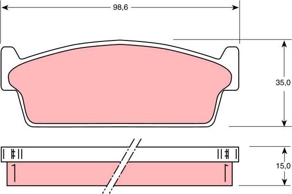 TRW GDB1021 - Тормозные колодки, дисковые, комплект autosila-amz.com