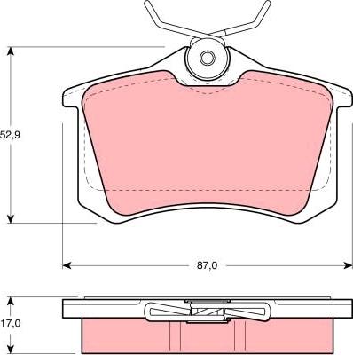 TRW GDB1196 - Тормозные колодки, дисковые, комплект autosila-amz.com