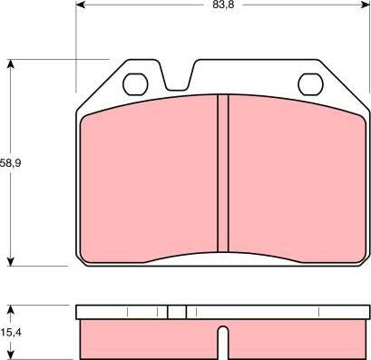 TRW GDB119 - Тормозные колодки, дисковые, комплект autosila-amz.com