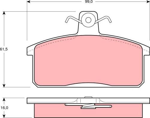 TRW GDB1165 - Тормозные колодки, дисковые, комплект autosila-amz.com