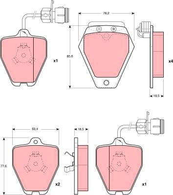 TRW GDB1162 - Тормозные колодки, дисковые, комплект autosila-amz.com