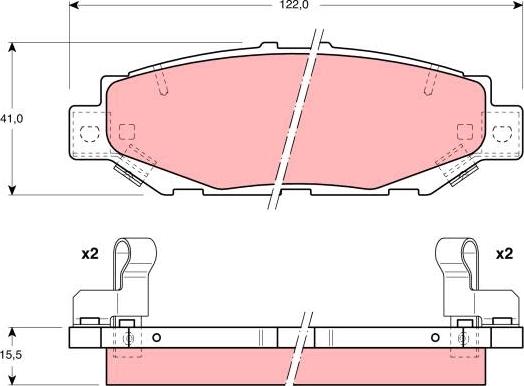 TRW GDB1185 - Тормозные колодки, дисковые, комплект autosila-amz.com