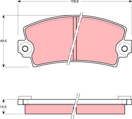 TRW GDB118 - Тормозные колодки, дисковые, комплект autosila-amz.com