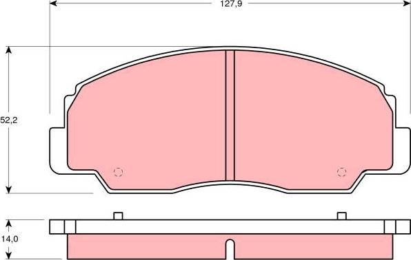 TRW GDB1134 - Тормозные колодки, дисковые, комплект autosila-amz.com