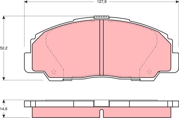 TRW GDB1135 - Тормозные колодки, дисковые, комплект autosila-amz.com