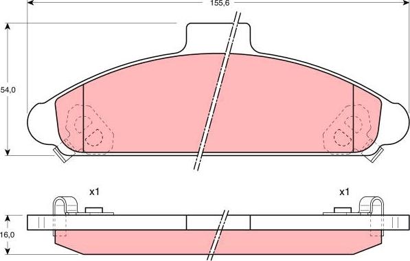 TRW GDB1136 - Тормозные колодки, дисковые, комплект autosila-amz.com