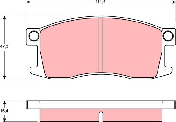 TRW GDB185 - Тормозные колодки, дисковые, комплект autosila-amz.com