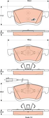 TRW GDB1864 - Тормозные колодки, дисковые, комплект autosila-amz.com