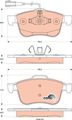 TRW GDB1880 - Тормозные колодки, дисковые, комплект autosila-amz.com