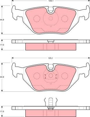 TRW GDB1343 - Тормозные колодки, дисковые, комплект autosila-amz.com