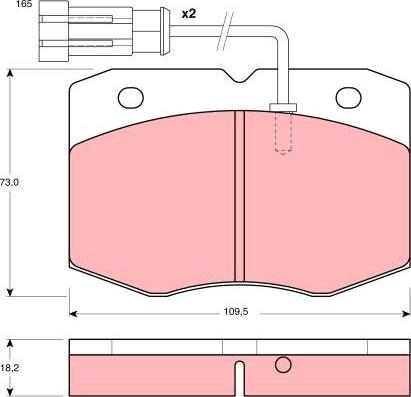 TRW GDB1356 - Тормозные колодки, дисковые, комплект autosila-amz.com