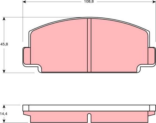 TRW GDB130 - Тормозные колодки, дисковые, комплект autosila-amz.com