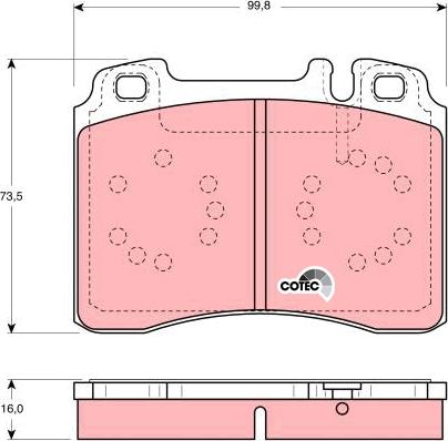 TRW GDB1318 - Тормозные колодки, дисковые, комплект autosila-amz.com