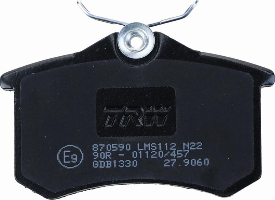 TRW GDB1330 - Колодки тормозные дисковые задние, комплект AUDI A4 (B5,B6,B7) (1994-2007)/ A6 II (C5) (1997-2004)/ autosila-amz.com