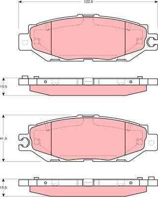 TRW GDB1240 - Тормозные колодки, дисковые, комплект autosila-amz.com