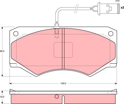 TRW GDB1248 - Тормозные колодки, дисковые, комплект autosila-amz.com