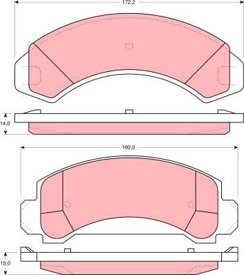 TRW GDB1242 - Тормозные колодки, дисковые, комплект autosila-amz.com